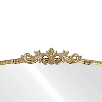 28" x 20" Ornate Wide Arch Wall Mirror in Gold Metal Frame by Ashland®