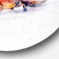Designart - Red Fox Running In White Snow II