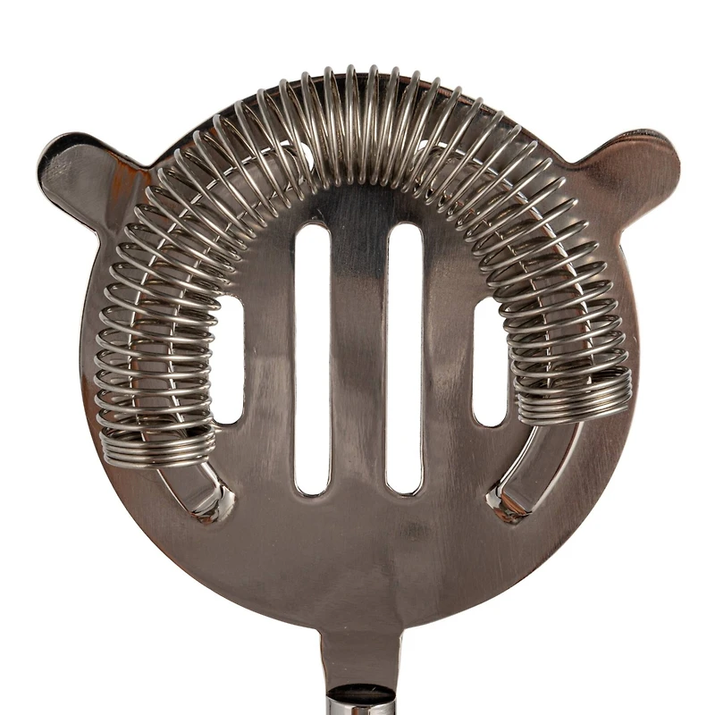 Hello Honey 5-Piece Stainless Steel and Mango Wood Bar Tools with Stand, Nickel Finish and Natural