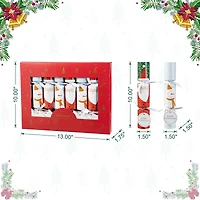 Glitzhome® 10" Christmas Santa & Snowman Party Cracker with Gift Contents, 8ct.