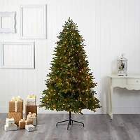 6.5ft. Pre-Lit Washington Fir Artificial Christmas Tree, Clear LED Lights