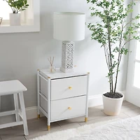 Simplify 2 Drawer Luxury Nightstand