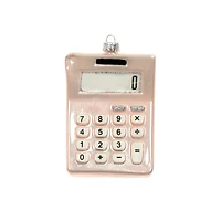 4.25" Pink Calculator Glass Ornament by Ashland®