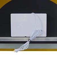 Clear Glass Modern LED Mirror, 32" x 1" x 24"