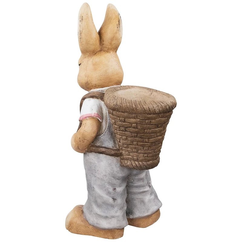19.25" Boy Rabbit Outdoor Easter Garden Planter