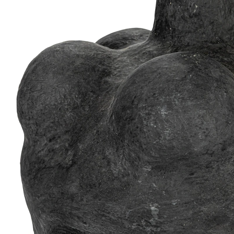 Hello Honey® 21" Black Handmade Paper mache Bubble Vase with Distressed Finish