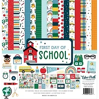 Echo Park™ Paper Co. First Day of School Paper Craft Collection Kit, 12" x 12"