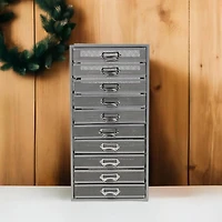 Mind Reader Silver 10-Compartment Mesh Desk Organizer