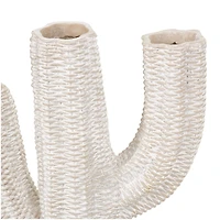 Cream Resin Cactus Textured Planter