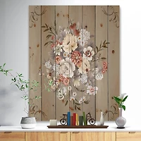 Designart - White and Yellow Floral Pattern