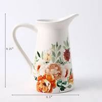 54oz. Fall Floral Ceramic Pitcher by Ashland®