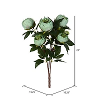 Artificial Green Peony Spray