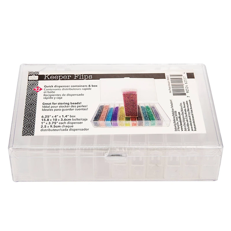 The Beadsmith® Fliptop 12 Box Storage System