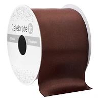 2.5" x 10yd. Brown Wired Ribbon by Celebrate It™ Classic