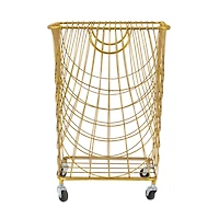Gold Iron Glam Storage Cart, 24" x 16" x 17"