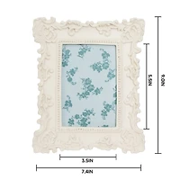 Just Jane 4" x 6" White Scroll Frame by Studio Décor®