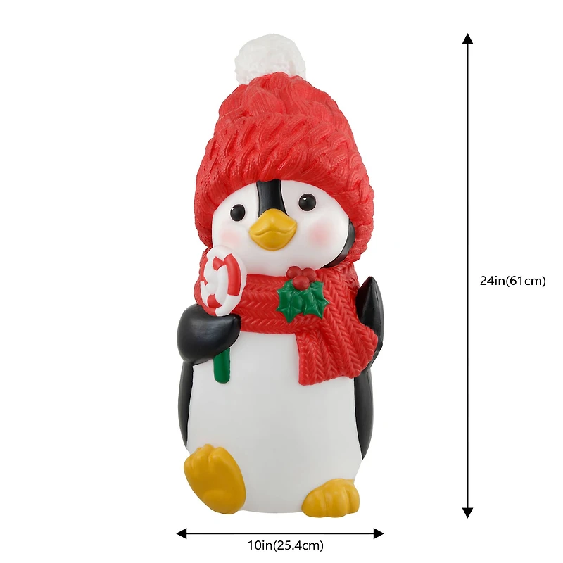 24" Lighted Penguin Blow Mold by Ashland®