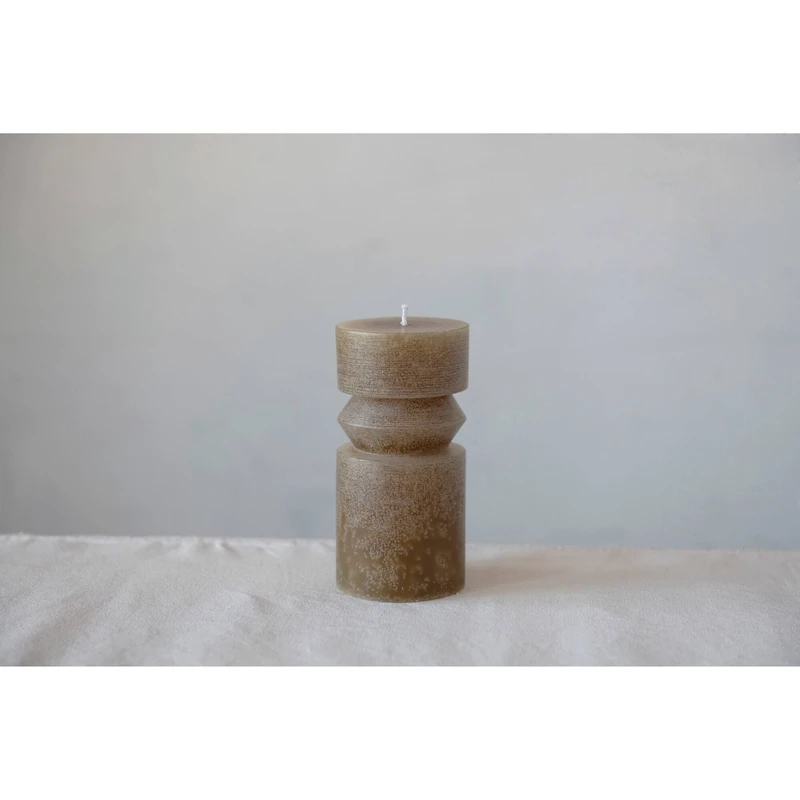 Hello Honey® 3" x 6" Olive Unscented Totem Pillar Candle
