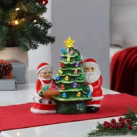 9.25" Santa & Mrs. Claus Nostalgic Tree