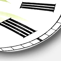 Designart 'Simplist Bamboo Leaves I Lake House Wall Clock