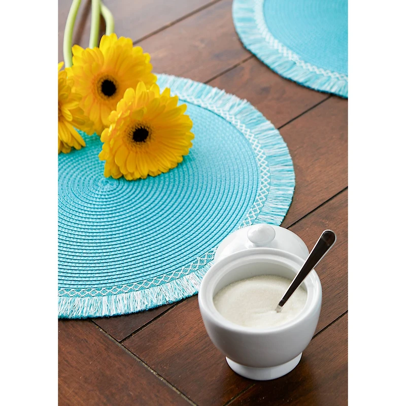 DII® Round Fringed Placemats
