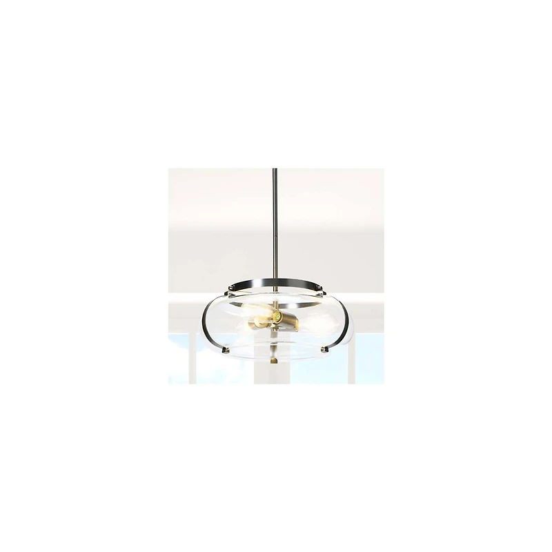 Hello Honey® Robert Stevenson Lighting Alston 16" Antique Nickel Glass & Metal Ceiling Light