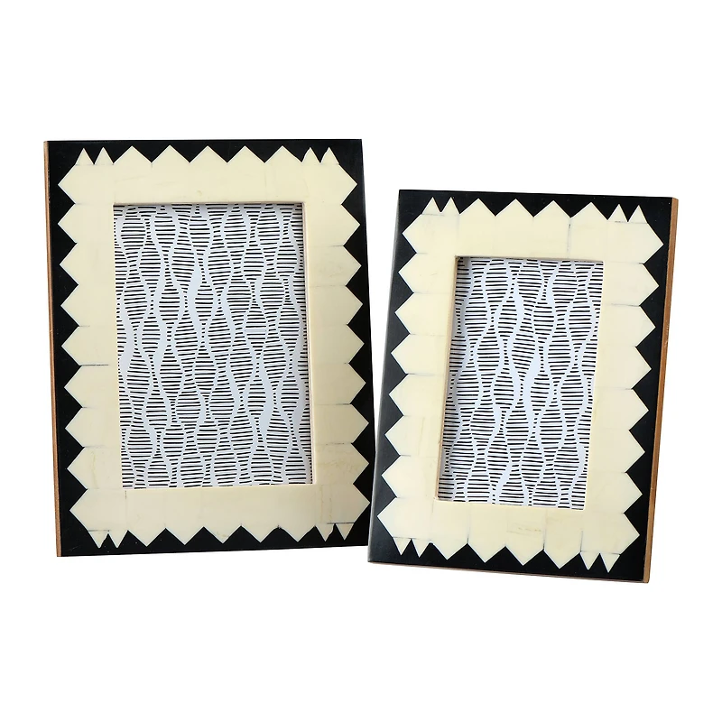 Hello Honey® 2 Pack Black & Cream Photo Frame