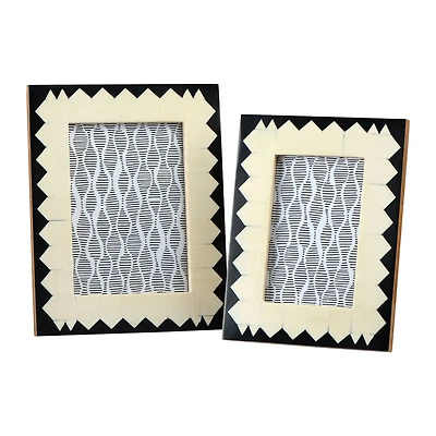 Hello Honey® 2 Pack Black & Cream Photo Frame