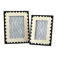 Hello Honey® 2 Pack Black & Cream Photo Frame
