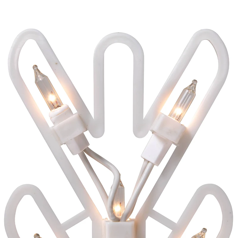 Lighted Snowflake Christmas Window Silhouette Decoration - 15.25"