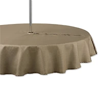 Stone Tonal Lattice Print Outdoor Tablecloth With Zipper 60" Round