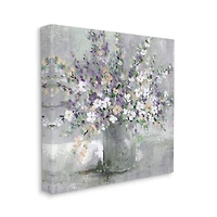 Stupell Industries Blossoming Aster Flower Bouquet Soft Purple Canvas Wall Art