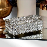 Silver Crystal Glam Jewelry Box