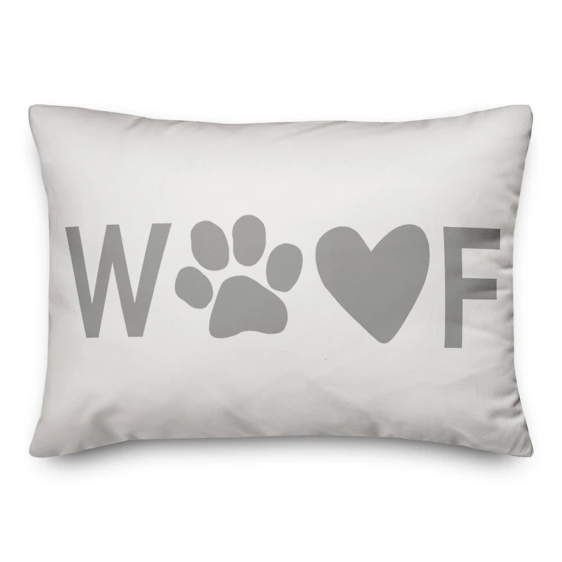 Woof Love Throw Pillow