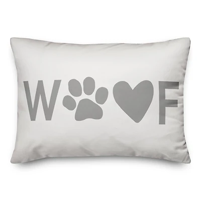 Woof Love Throw Pillow