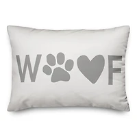 Woof Love Throw Pillow