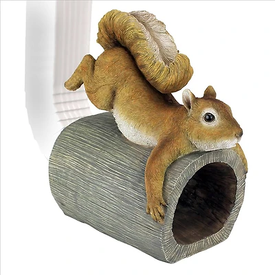 Design Toscano 10.5" Crash the Squirrel Gutter Guardian Downspout Statue