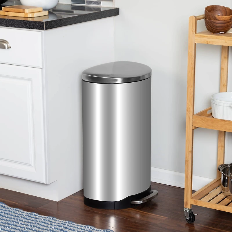 Honey Can Do 40L Soft-Close Stainless Steel Trash Can