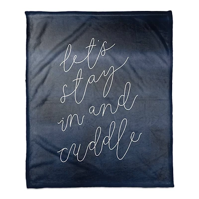 Stay In and Cuddle 50" x 60" Coral Fleece Blanket