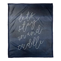 Stay In and Cuddle 50" x 60" Coral Fleece Blanket