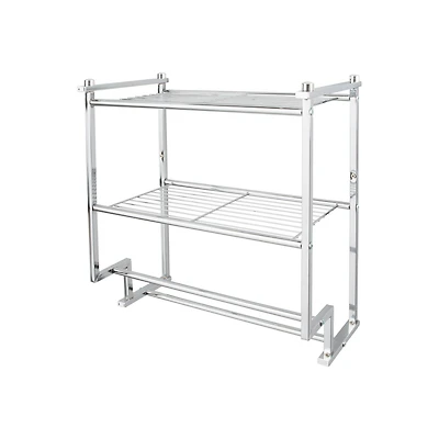 Organize It All 2-Tier Wall Mounted Shelf & Towel Rack 