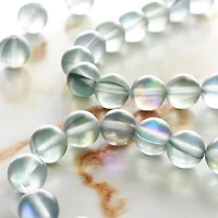 Matte Gray Opal Glass Round Beads, 8mm by Bead Landing™