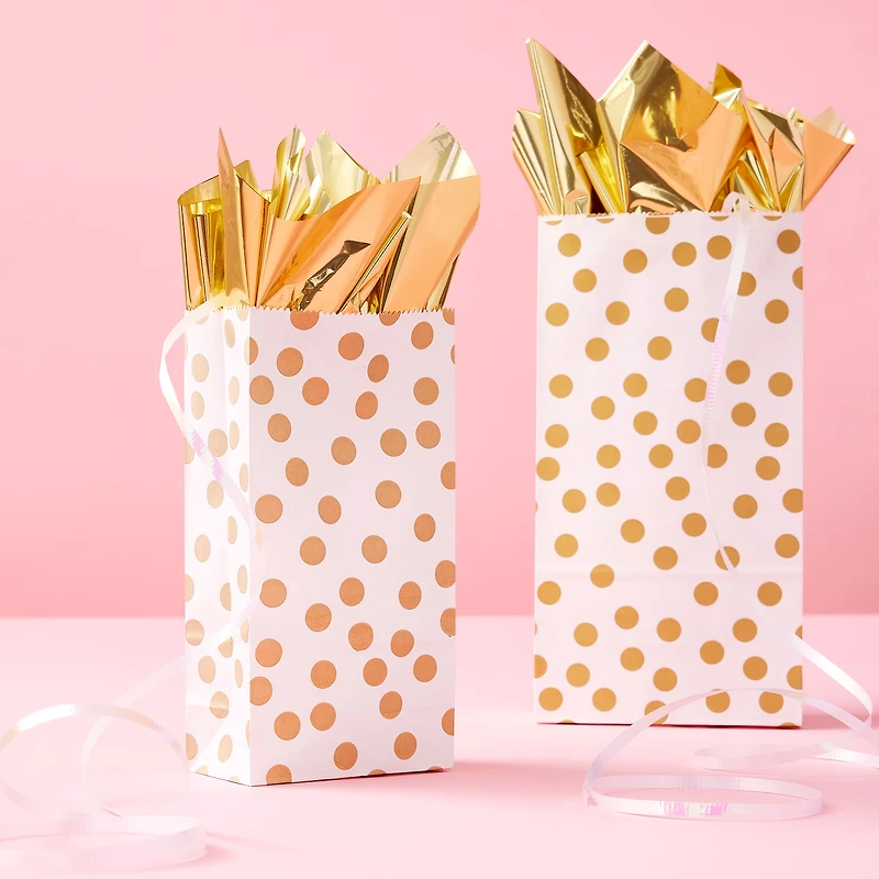 Small White & Gold Treat Bags By Celebrate It™