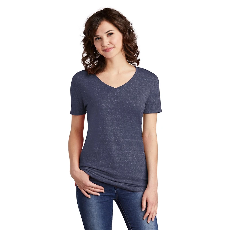 JERZEES® Ladies Snow Heather Jersey V-Neck T-Shirt