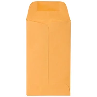 JAM Paper 2.5" x 4.25" Brown Kraft Manila Coin Envelopes, 100ct.