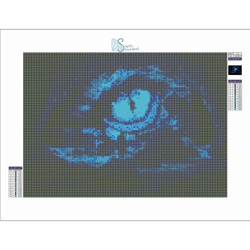 Sparkly Selections Eye of the Dragon Diamond Painting Kit, Round Diamonds
