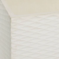 White Polystone Contemporary Planter Set, 15" & 18"