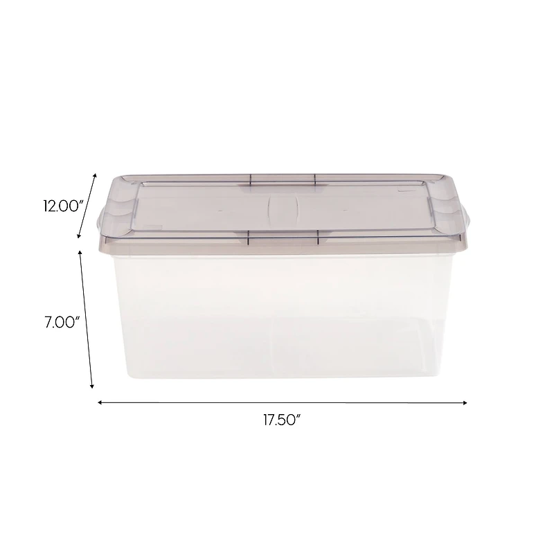 IRIS® 17qt. Clear Snap Top Storage Box with Gray Lid