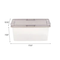 IRIS® 17qt. Clear Snap Top Storage Box with Gray Lid