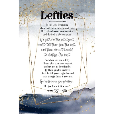 Lefties Inspirational Wood Plaque